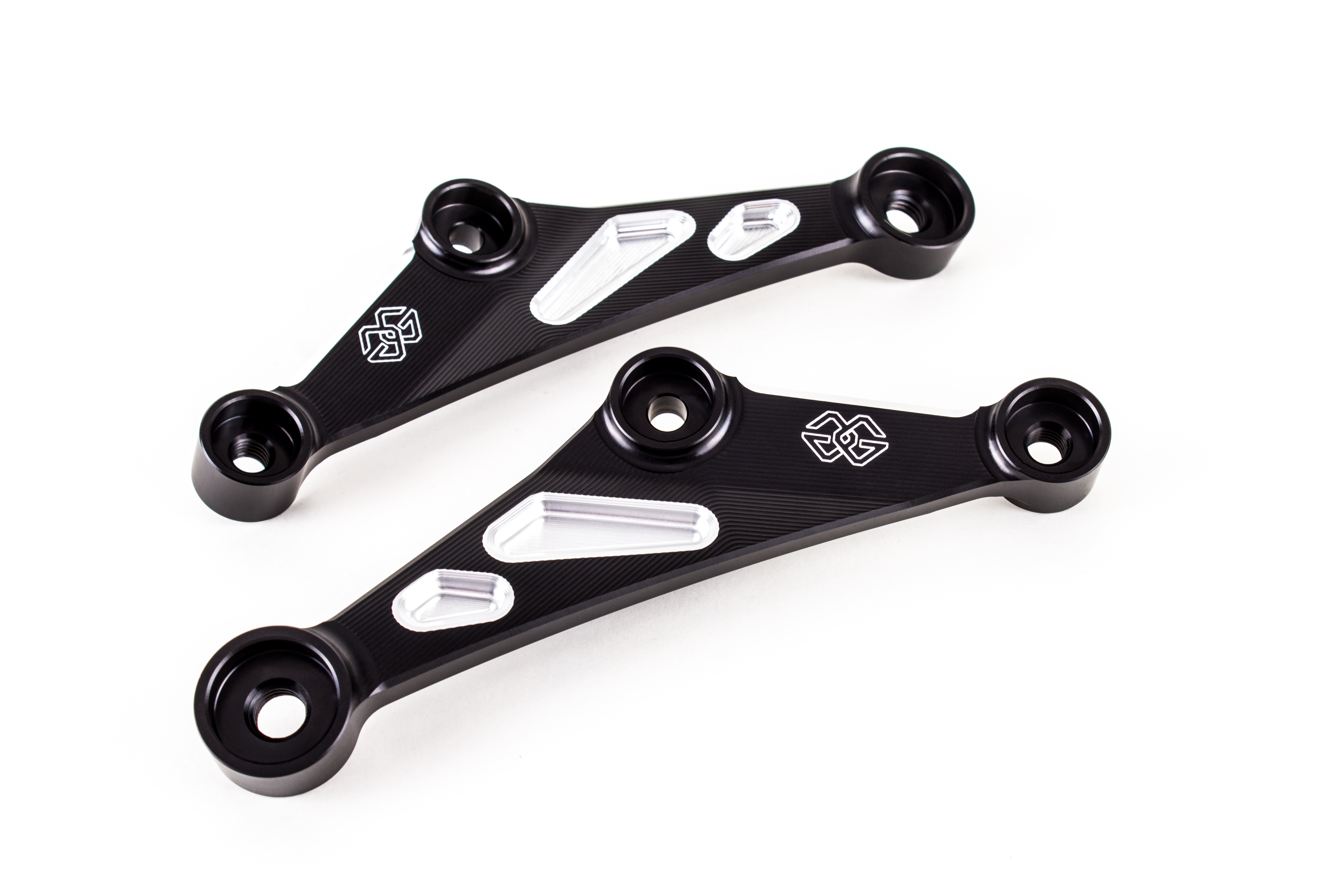 Motorhalter schwarz-silber