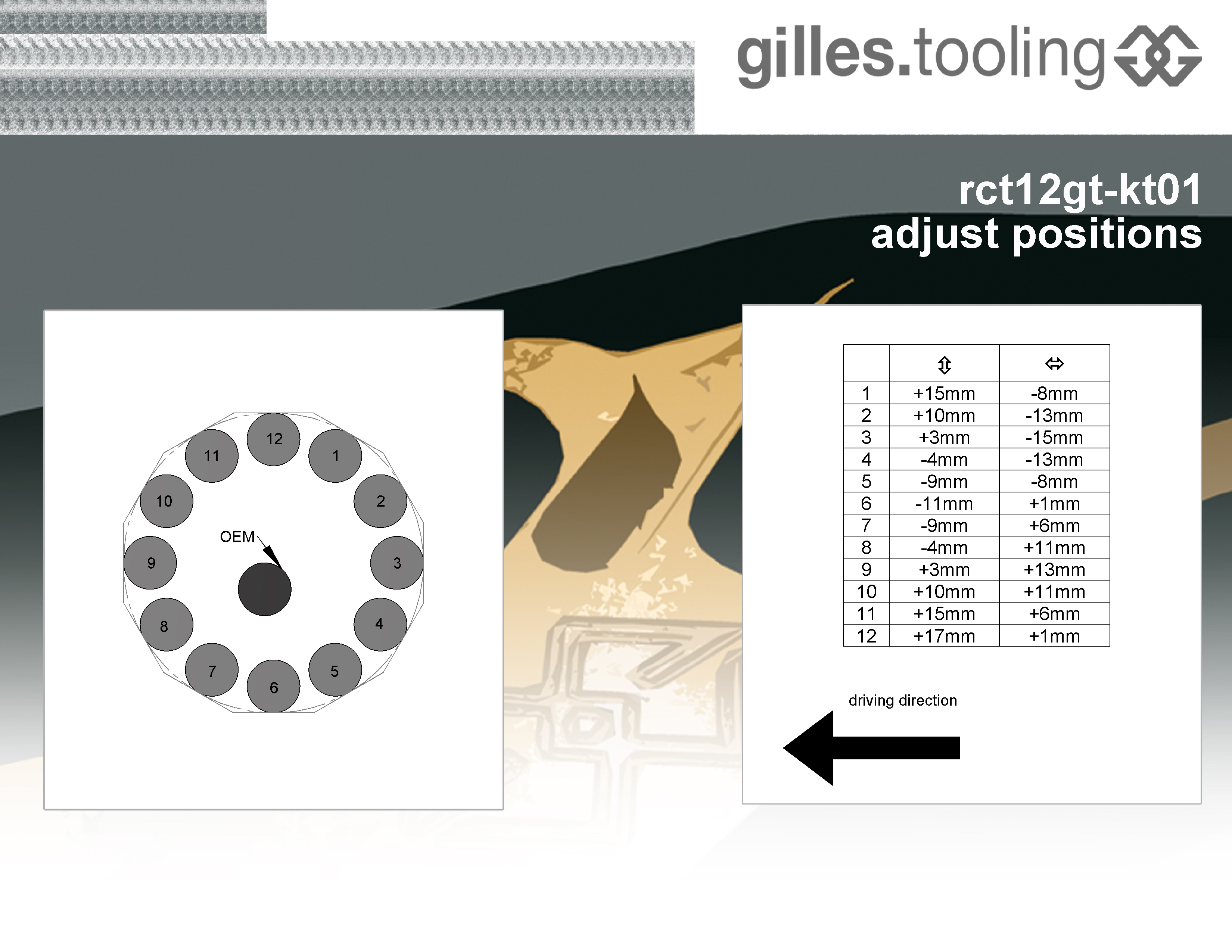 Fußrastenanlage RCT12GT KT01 titan-silber