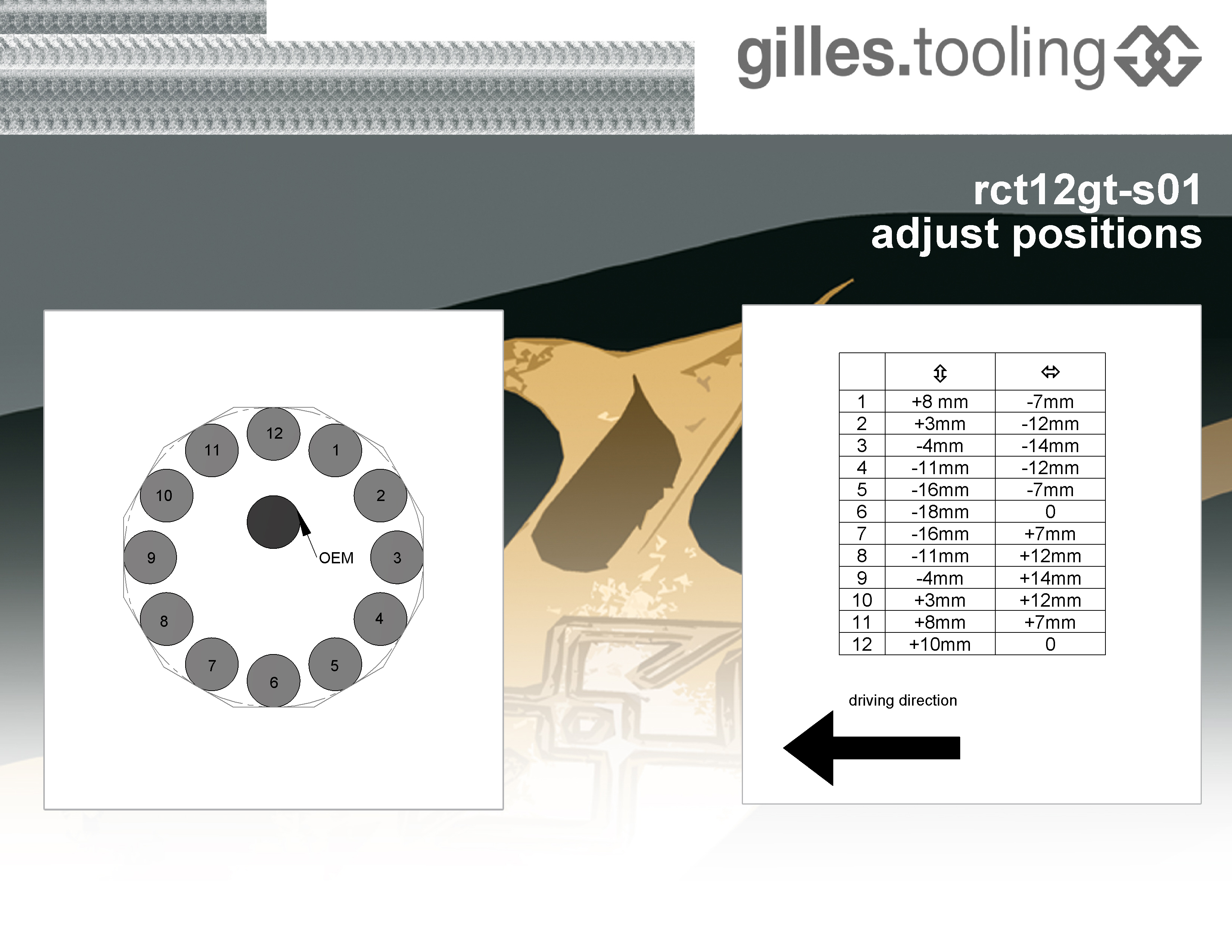 Fußrastenanlage RCT12GT S01 titan-silber