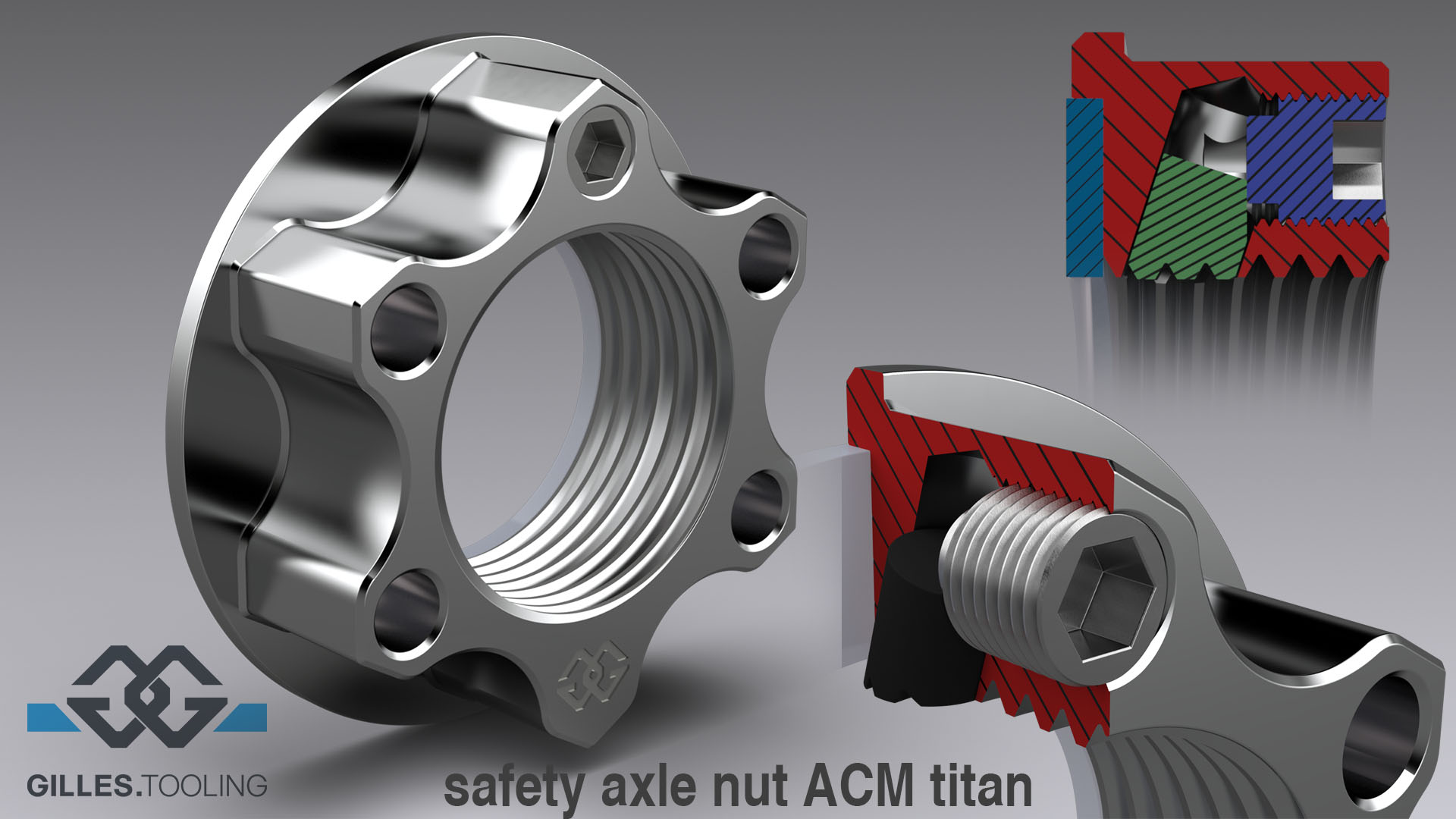 Sicherheitsmutter ACM titan M24X1,5 KIT